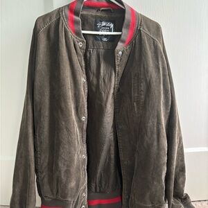 Vintage Rare Stussy Corduroy Bomber Jacket
